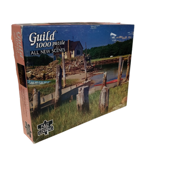 New England Dock Puzzle - 1000 PC Vintage Scene🛶🚣‍♀️ - Picture 2 of 12